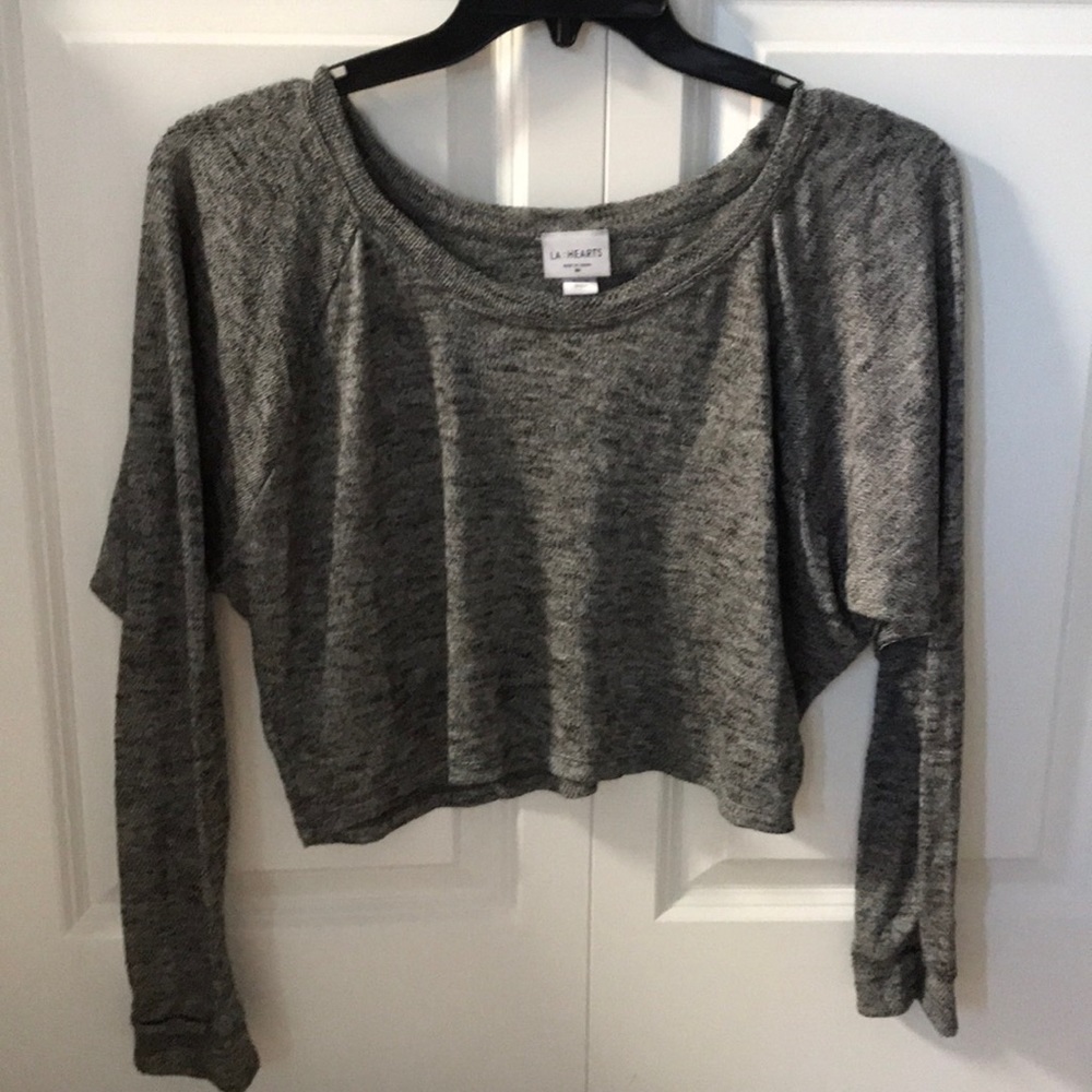 Gray cropped sweater